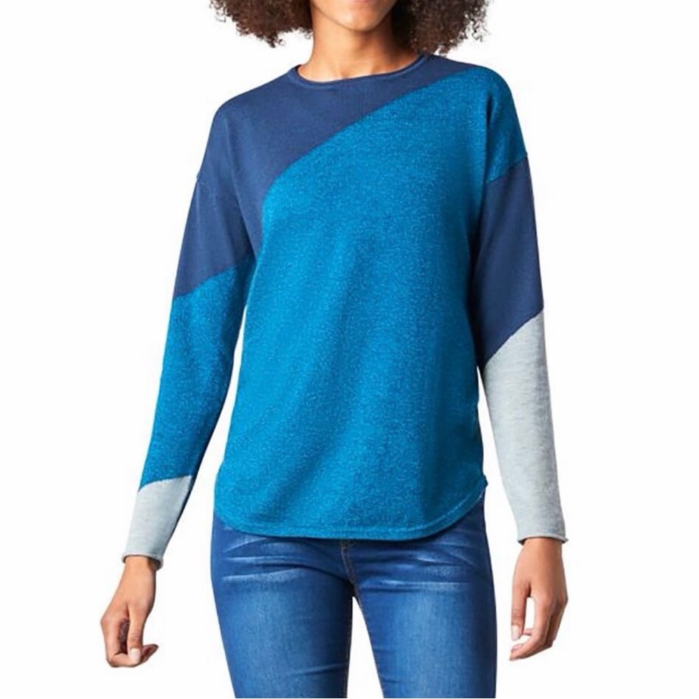 Smartwool Shadow Pine Blue And Gray Colorblock Lo… - image 1